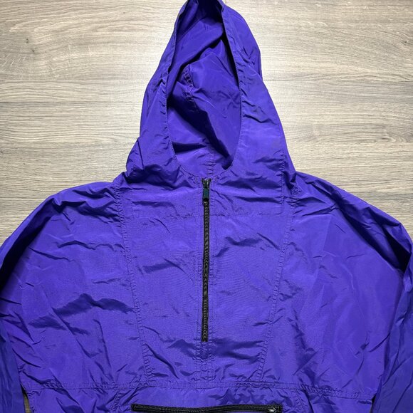 *Vintage L.L. Bean Men's Anorak Pullover Windbreaker Jacket - Purple - Picture 3 of 8